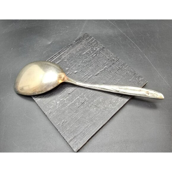Vintage Silver-Plated Serving Spoon Ornate Gold Wash International HS269 - Picture 6 of 7